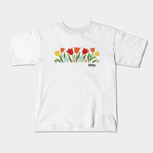 Fire King Tulips Kids T-Shirt